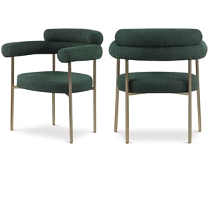 Pemberly Row Contemporary Green Dining Chair (Set of 2) - 28.5&quotW x 24&quotD x 31.5&quotH