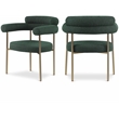 Pemberly Row Contemporary Green Dining Chair (Set of 2) - 28.5