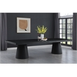 Pemberly Row Modern / Contemporary Black Oak Veneer Dining Table