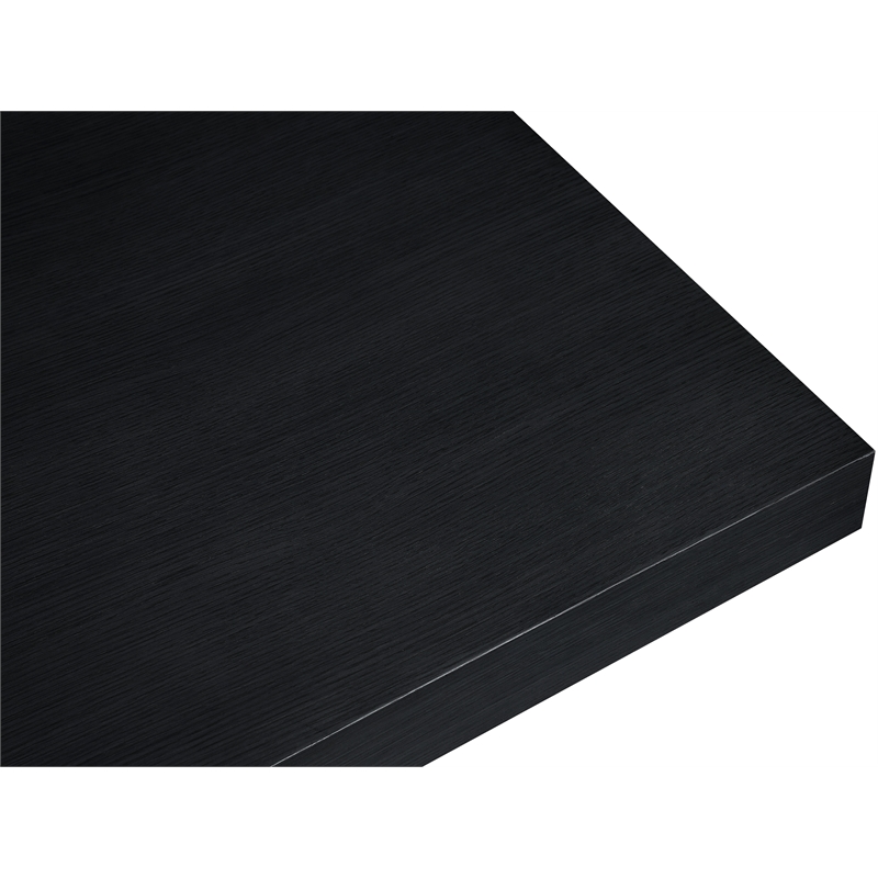 Pemberly Row Modern / Contemporary Black Oak Veneer Dining Table