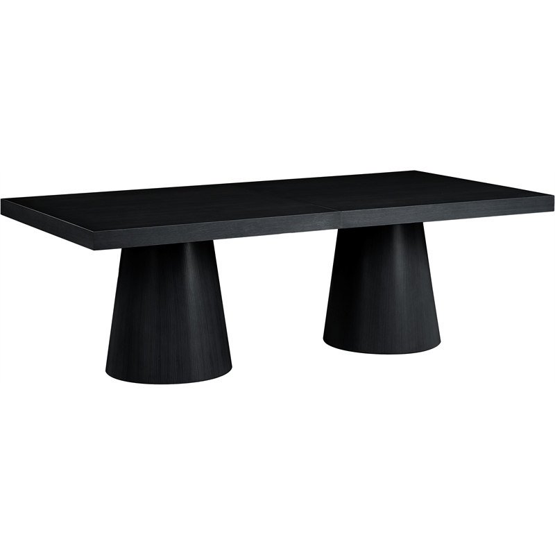 Pemberly Row Modern / Contemporary Black Oak Veneer Dining Table