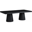Pemberly Row Modern / Contemporary Black Oak Veneer Dining Table