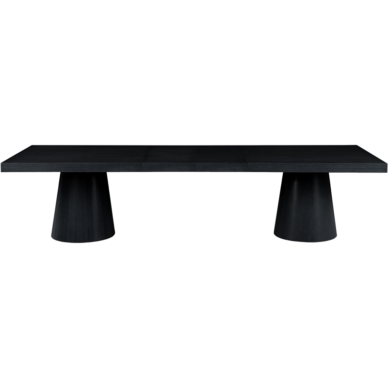 Pemberly Row Modern / Contemporary Black Oak Veneer Dining Table