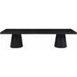 Pemberly Row Modern / Contemporary Black Oak Veneer Dining Table