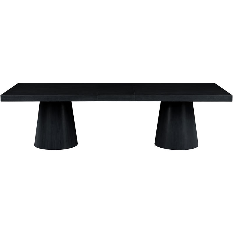Pemberly Row Modern / Contemporary Black Oak Veneer Dining Table