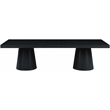 Pemberly Row Modern / Contemporary Black Oak Veneer Dining Table
