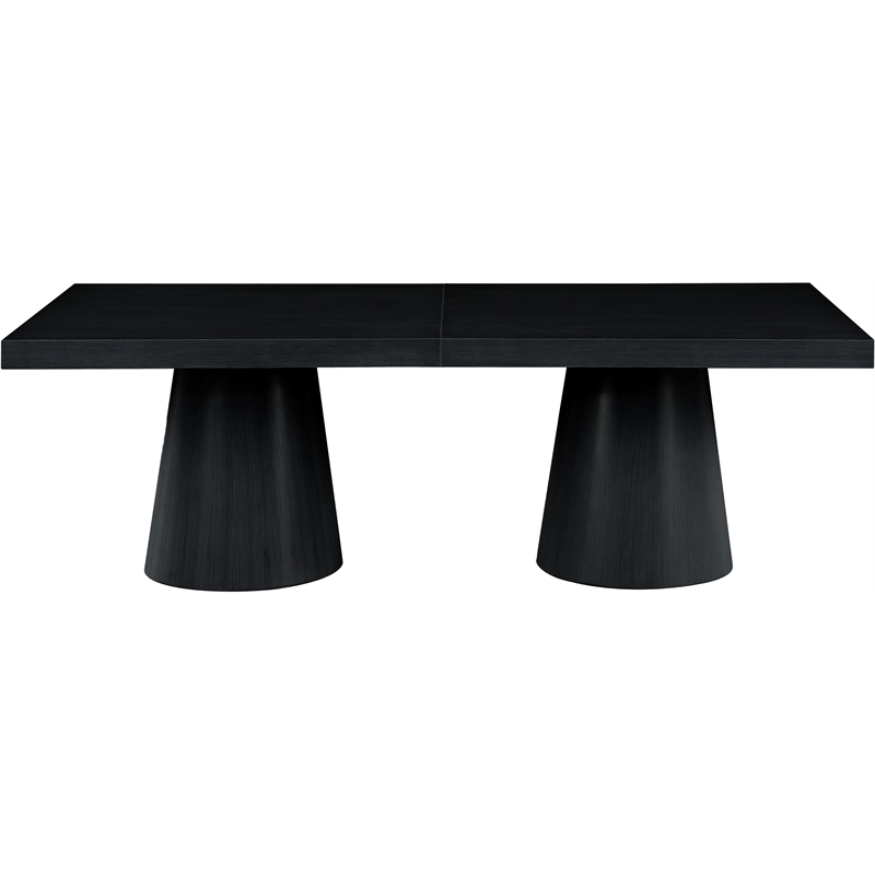 Pemberly Row Modern / Contemporary Black Oak Veneer Dining Table