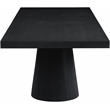 Pemberly Row Modern / Contemporary Black Oak Veneer Dining Table
