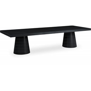 Pemberly Row Modern / Contemporary Black Oak Veneer Dining Table