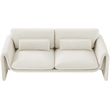 Pemberly Row Contemporary Soft Cream Velvet Fabric Sofa - 86