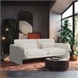 Pemberly Row Contemporary Soft Cream Velvet Fabric Sofa - 86