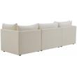 Pemberly Row Contemporary Soft Cream Velvet Modular Sofa - 103