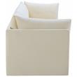 Pemberly Row Contemporary Soft Cream Velvet Modular Sofa - 103