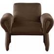 Pemberly Row Modern Soft Brown Velvet Accent Chair - 36.5