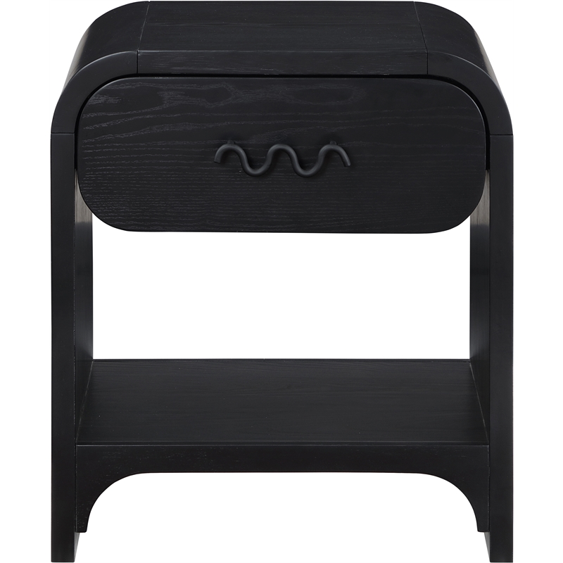 Pemberly Row Contemporary Black Night Stand / Side Table - 22