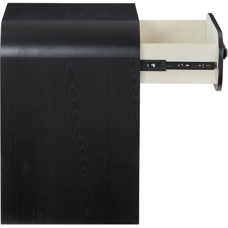 Pemberly Row Contemporary Black Night Stand / Side Table - 22