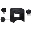 Pemberly Row Contemporary Black Night Stand / Side Table - 22