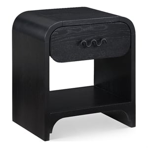 Pemberly Row Contemporary Black Night Stand / Side Table - 22&quotW x 17&quotD x 24.5&quotH