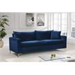 Pemberly Row Modern Upholstered Velvet Sofa in Navy - 81.5