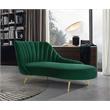 Pemberly Row Contemporary Upholstered Green Velvet Chaise - 74