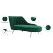 Pemberly Row Contemporary Upholstered Green Velvet Chaise - 74
