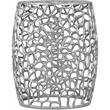 Pemberly Row Modern Solid Chrome Aluminum End Table - 17.5