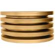 Pemberly Row Contemporary Brushed Gold Round Coffee Table - 34