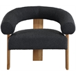 Pemberly Row Mid-Century Black Boucle Fabric Accent Chair - 35.5