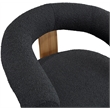Pemberly Row Mid-Century Black Boucle Fabric Accent Chair - 35.5