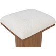 Pemberly Row Modern Cream Boucle Fabric Bench/Stool - 15.5