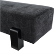 Pemberly Row Mid-Century Soft Black Chenille Fabric Bench - 72