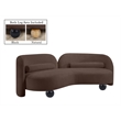 Pemberly Row Contemporary Soft Brown Chenille Fabric Sofa - 89