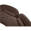 Pemberly Row Contemporary Soft Brown Chenille Fabric Sofa - 89
