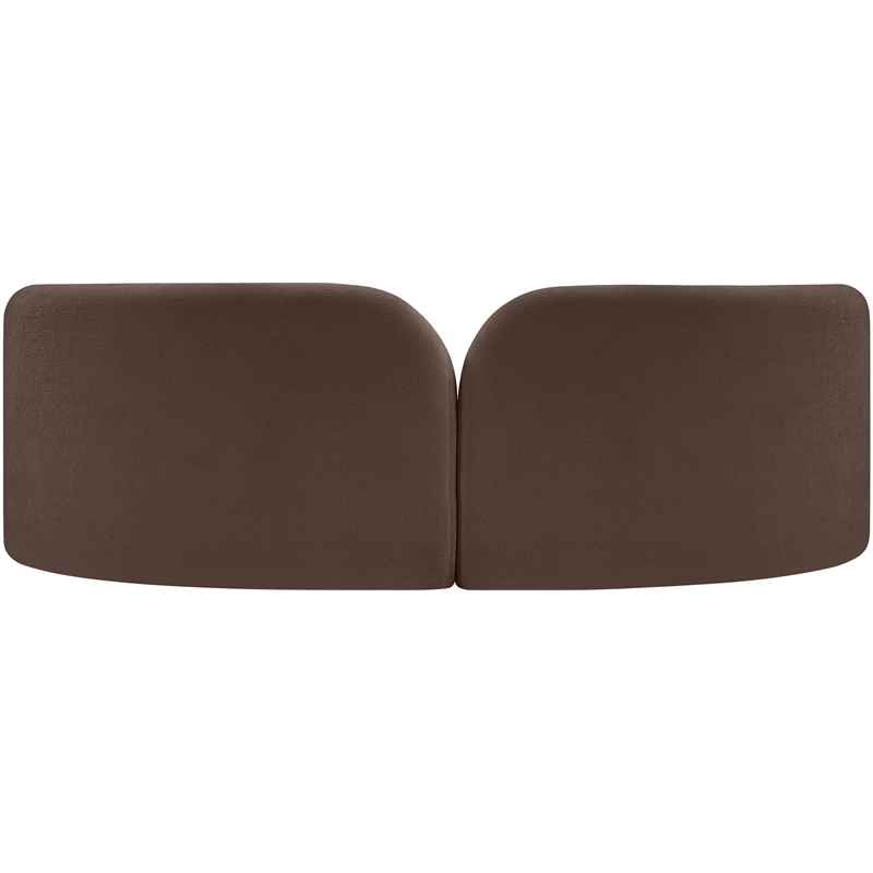 Pemberly Row Contemporary Soft Brown Chenille Fabric Sofa - 89