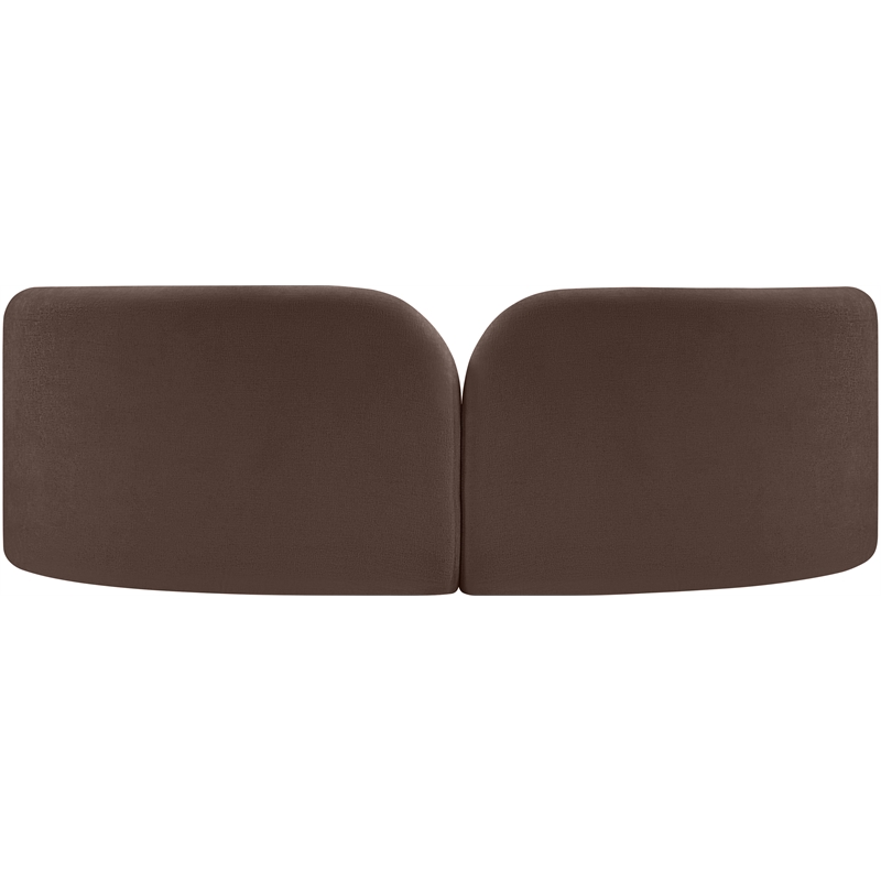 Pemberly Row Contemporary Soft Brown Chenille Fabric Sofa - 89