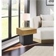 Pemberly Row Modern / Contemporary Textured Metal End Table in Gold