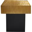 Pemberly Row Modern / Contemporary Textured Metal End Table in Gold