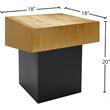 Pemberly Row Modern / Contemporary Textured Metal End Table in Gold