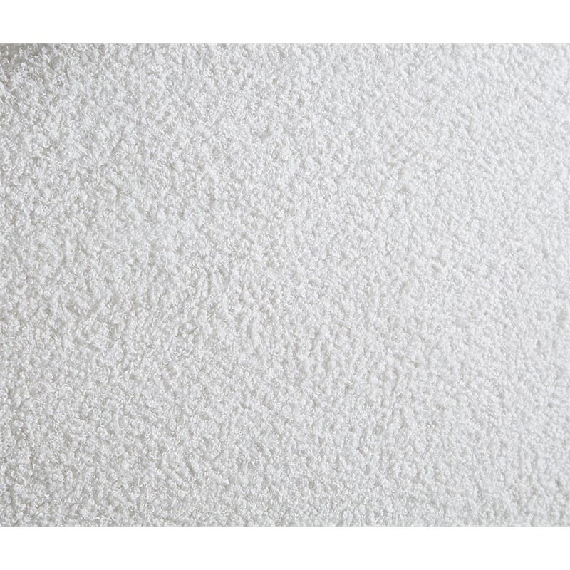 Pemberly Row Modern / Contemporary Soft Cream Teddy Fabric King Bed