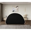 Pemberly Row Modern / Contemporary Soft Cream Teddy Fabric King Bed