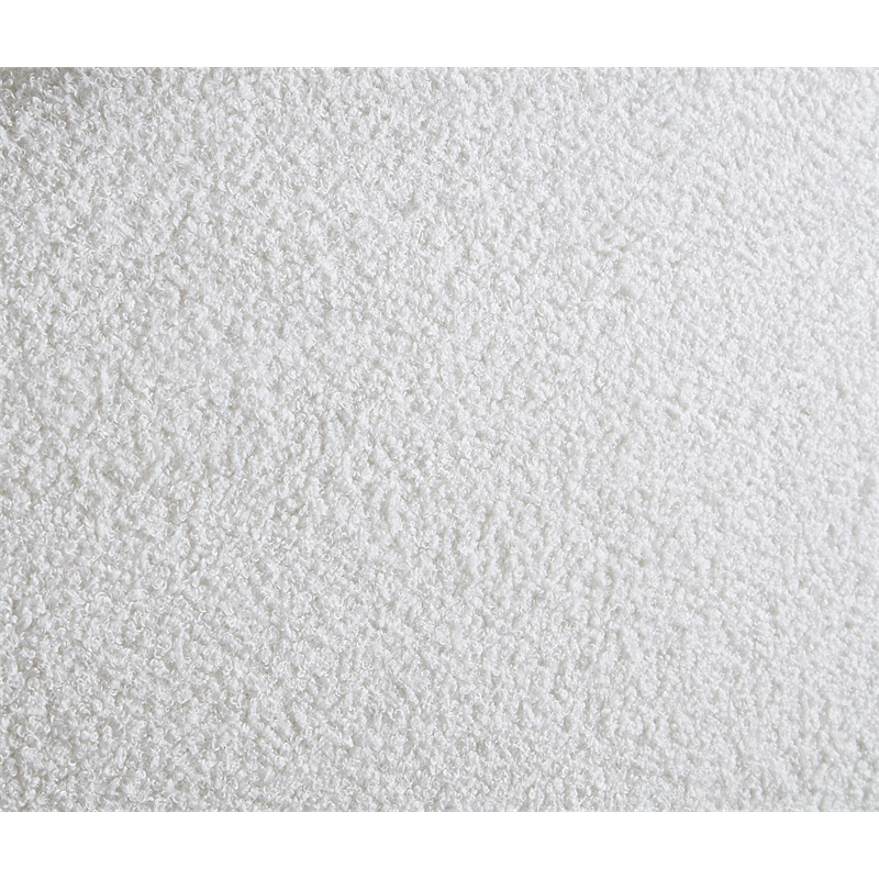 Pemberly Row Modern / Contemporary Soft Cream Teddy Fabric King Bed