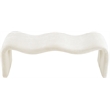 Pemberly Row Modern / Contemporary Soft Cream Chenille Fabric Bench