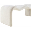 Pemberly Row Modern / Contemporary Soft Cream Chenille Fabric Bench