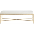 Pemberly Row Modern / Contemporary Soft Cream Chenille Fabric Bench