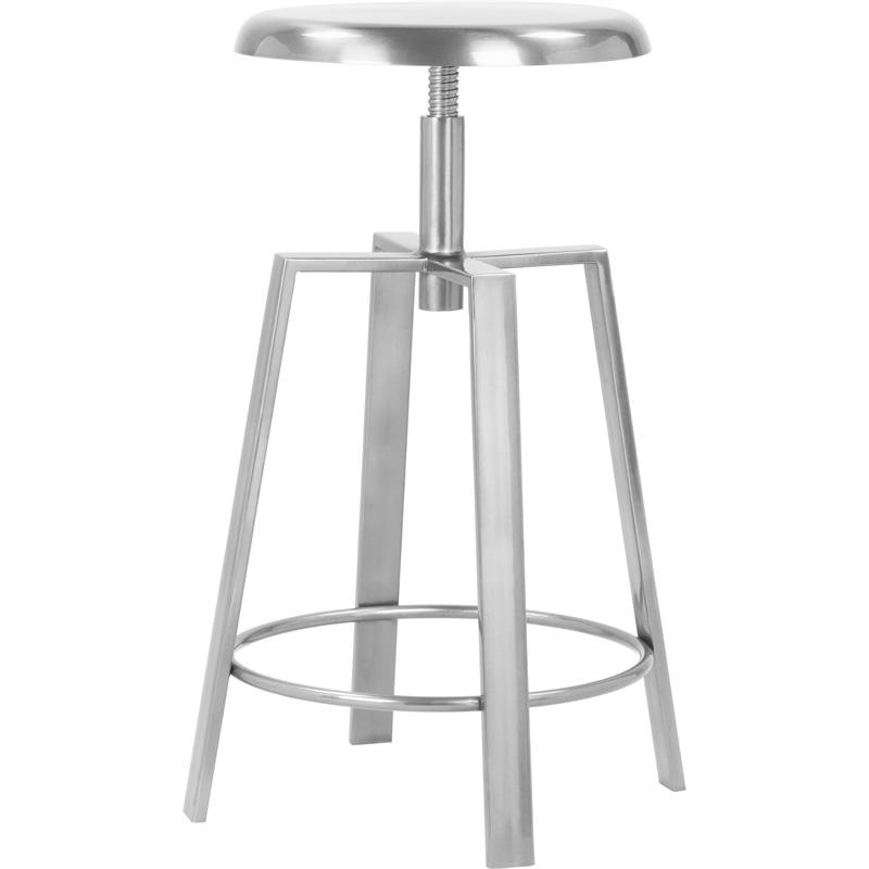 Pemberly Row Modern / Contemporary Silver Iron Counter and Bar Stool