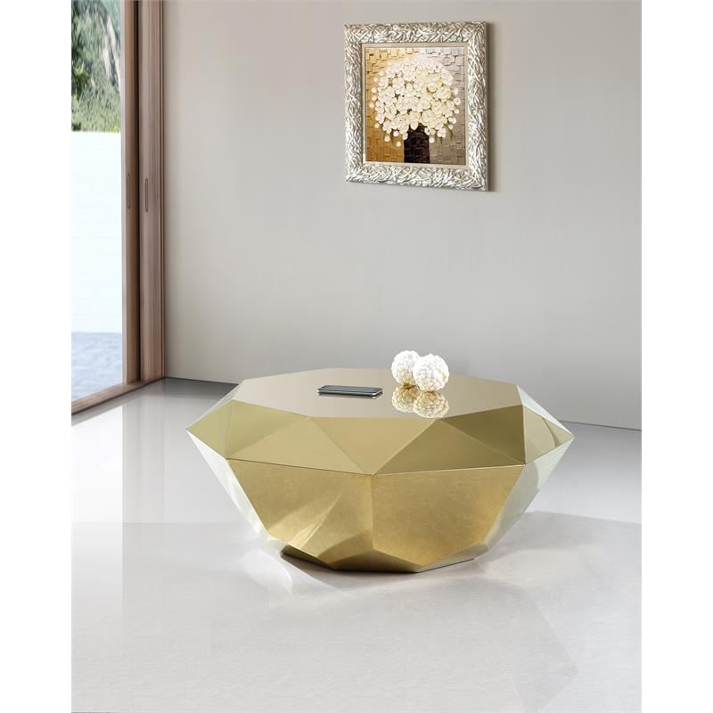 Pemberly Row Modern / Contemporary Diamond Shaped Steel Coffee Table