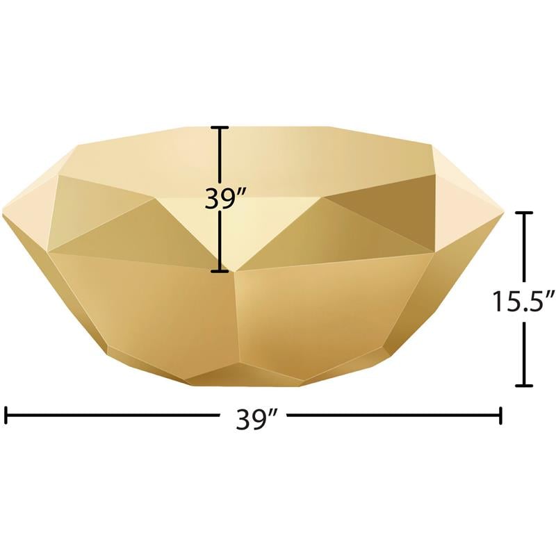 Pemberly Row Modern / Contemporary Diamond Shaped Steel Coffee Table