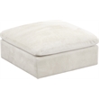 Pemberly Row Modern / Contemporary Soft Cream Velvet Modular Ottoman