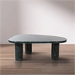 Pemberly Row Modern / Contemporary Green Genuine Marble Coffee Table