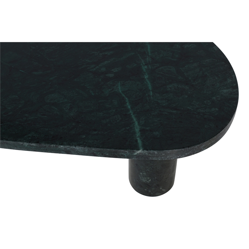 Pemberly Row Modern / Contemporary Green Genuine Marble Coffee Table